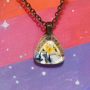 Delicate Red Fox Necklace